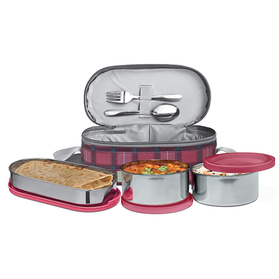 Milton Corporate Lunch 3 Stainless Steel Lunch Box- Any Color image