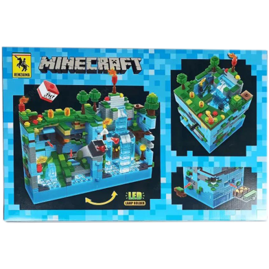 Minecraft Building Play and Learn Educational Building/Train Blocks LED Lamp Holder Set For Kids (lego_minecraft_696_898pcs) image