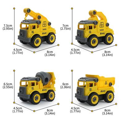 Mini Construction Toy Engineering Truck-4pcs (Any Design) image