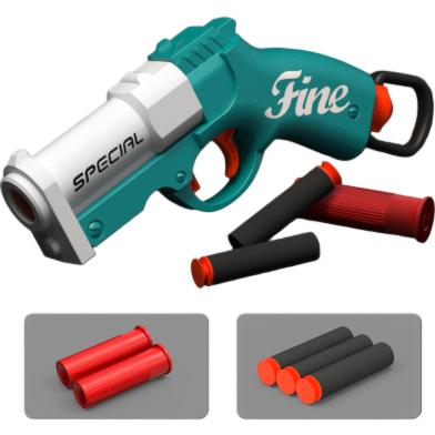 Mini Goblin Rear Pull Upper Chamber Launcher Soft Bullet Gun Toy Pistol Model 1pcs 3-10 Years Kids image