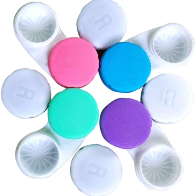 Mini Plastic Contact Lens Kit , Lens Case, Kit Box 4 Color Available 4 Pcs image