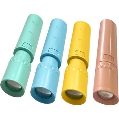 Mini Pocket Rechargeable Zoom Led Torch Light (Yellow) image