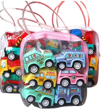 Mini Spring Driven Car Plastic-6 Piece image