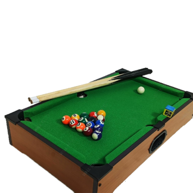 Mini TableTop Pool Game Billiard Table Set Children's Play Sports Toy With Balls, Cue, Chalk, Billiard Table (im_pool_table) Green image