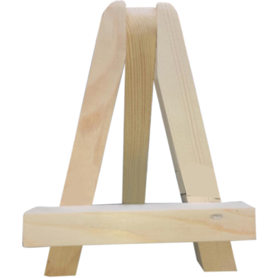 Mini Wood Display Easel Natural Craft Table Stand 8 Inchs image