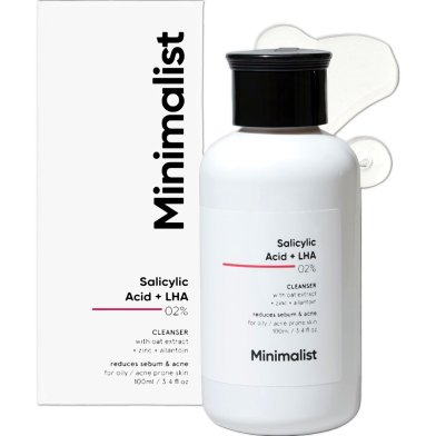 Minimalist Salicylic Acid Plus LHA 02 Percent Face Cleanser- 100ml image