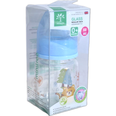 Minitree Baby Glass Feeding Bottle 60ml image