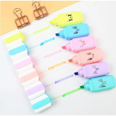 Minnie Cartoon Photo Highlighter Pen 6 Pcs 1 Box image