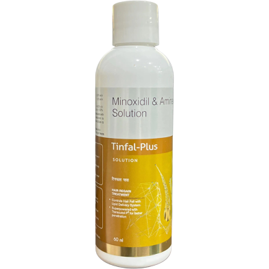 Minoxidil And Aminexil Solution Tinfal Plus Hair Regain Treatment 60ml image