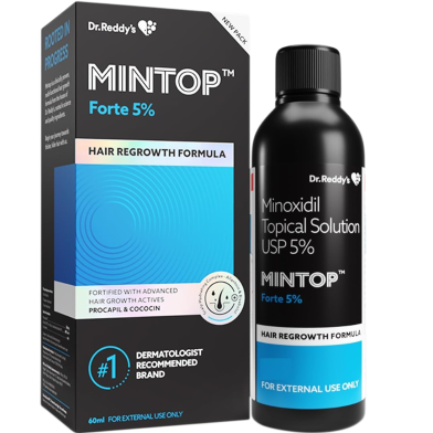 Mintop Forte 5 Percent Hair Restore Formula With Minoxidil Reduces Hairfall 60ml Indian image