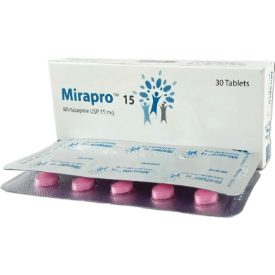 Mirapro 15 mg Tablet 10's Strip image