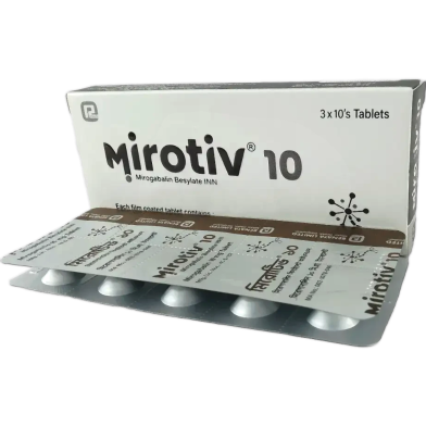 Mirotiv 10 mg Tablet 10's Strip image