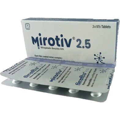 Mirotiv 2.5 mg Tablet 10's Strip image