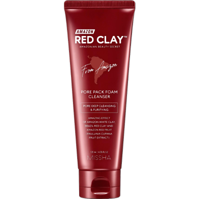 Missha Amazon Red Clay Pore Pack Foam Cleanser 120ml image