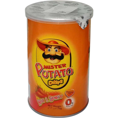 Mister Potato Crisps Hot and Spicy 75gm Can image