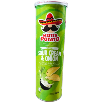 Mister Potato Crisps Sour Cream and Onion - 100 gm image