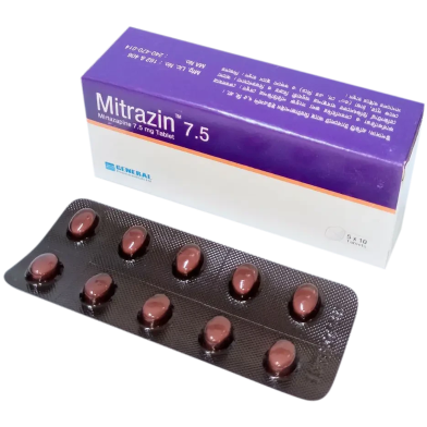 Mitrazin 7.5 mg Tablet 10's Strip image