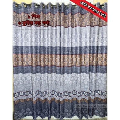 Mitu Home and Curtain 6 Kuchi Thick Synthetic Window Protector Porda (60×84 Inch) image