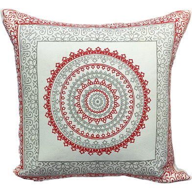 Mitu Home and Curtain Cushion Cover 100 Percent Cotton 16×16 Inch Washable Zipper 1 Pcs image