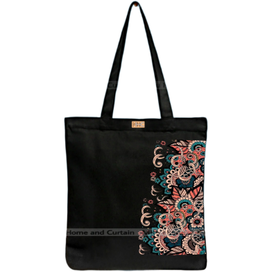 Mitu Home and Curtain Premium Zipper Canvas Tote Bag Trendy Women Shopping University And College Bag image