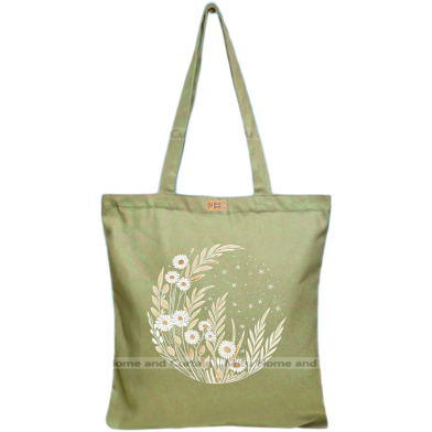 Mitu Home and Curtain Premium Zipper Canvas Tote Bag Trendy Women Shopping University And College Bag image