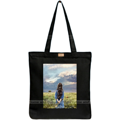Mitu Home and Curtain Premium Zipper Canvas Tote Bag Trendy Women Shopping University And College Bag image