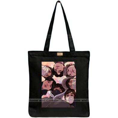 Mitu Home and Curtain Premium Zipper Canvas Tote Bag Trendy Women Shopping University And College Bag image