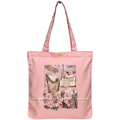 Mitu Home and Curtain Premium Zipper Canvas Tote Bag Trendy Women Shopping University And College Bag image