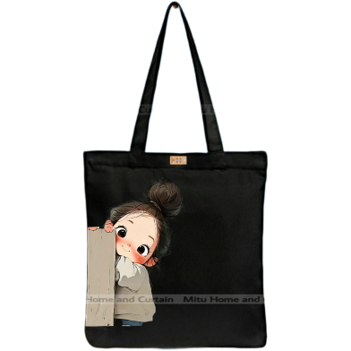 Mitu Home and Curtain Premium Zipper Canvas Tote Bag Trendy Women Shopping University And College Bag image