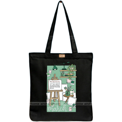Mitu Home and Curtain Premium Zipper Canvas Tote Bag Trendy Women Shopping University And College Bag image