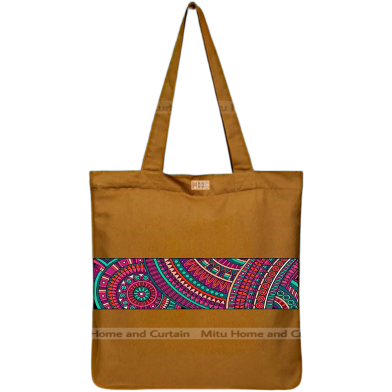Mitu Home and Curtain Premium Zipper Canvas Tote Bag Trendy Women Shopping University And College Bag image