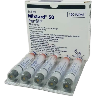 Mixtard 50 Penfill 100IU/ml Penfill 3 ml Penfill image