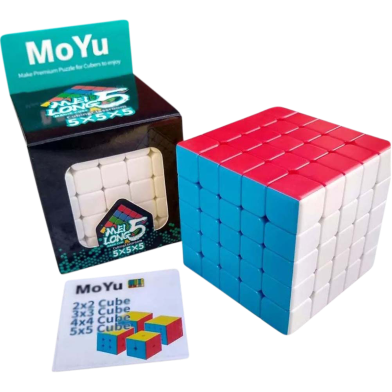 MoYu MeiLong 5x5 High Speed Cube Stickerless Matte Surface Magic Professors Cube Puzzle Toy image