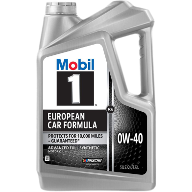 Mobil 1 European Car Formula 0W-40 Full Synthetic Motor Oil 4.73L/5Quart image