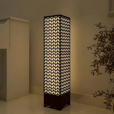 Modern Minimalist Wooden Floor Lamp | Eco-Friendly Pine Wood | Warm Ambient Lighting | Perfect Home and Office Decor Light by Ednfy (LL-110) image