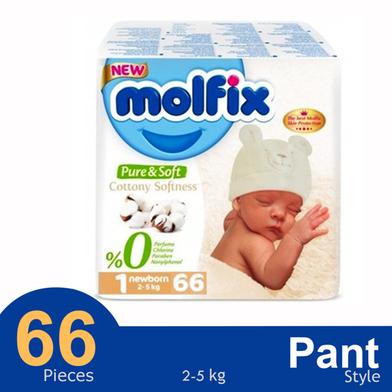 Molfix Pant System Baby Diaper (2-5 kg) (66pcs) image