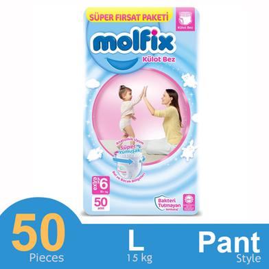 Molfix Pants System Baby Diaper (L Size) (15 kg) (50pcs) image