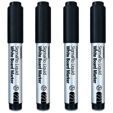 Monami SigmaFlo Liquid White Board Marker 4 Pcs image