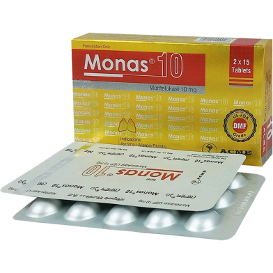 Monas 10 Tablet 10 mg 15's Pack image