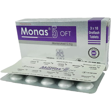 Monas OFT 5 mg 10's Strip Tablet image