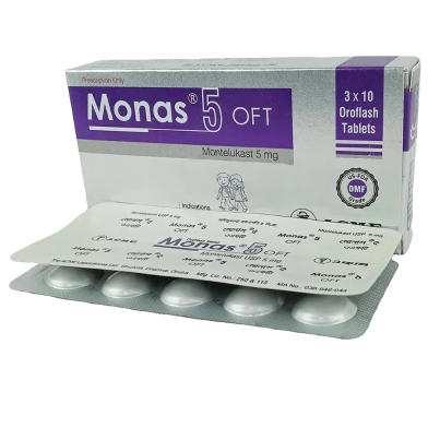Monas OFT 5 mg Tablet 15's Strip image