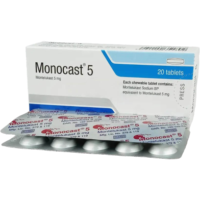 Monocast 5 mg - 10's Strip Chewable Tablet image