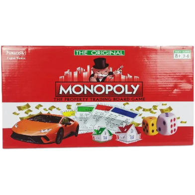 Monopoly Banking Paper Board Game 6 Players (monopoly_dami_red) image
