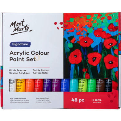 Mont Marte Acrylic Paint Set-48 Pc x 36 ml image