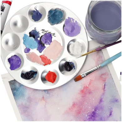 Mont Marte Aluminum Round Palette Signature 10 Well MAPL0014 image