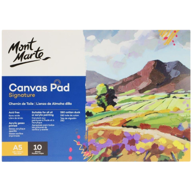 Mont Marte Canvas Pad A5 280gsm 10 Sheets image