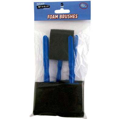 Mont Marte Foam Brushes, 50 mm - 5 Pcs image