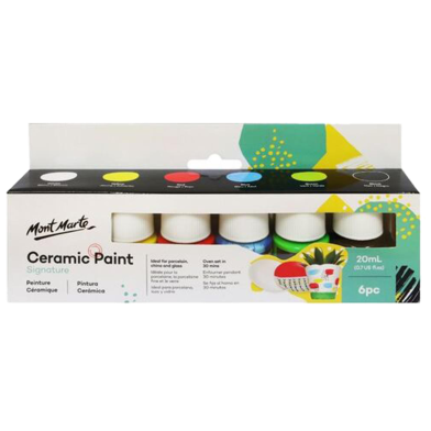 Mont Marte Liquid color box for Ceramic Painting 6 Shades 20ml image