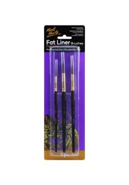 Mont Marte Paint Brush Set - Fat Liner Taklon/Squirrel Sizes 16/10/6 image