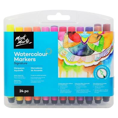 Mont Marte Signature Marker Set - Watercolour Markers Tri-Grip In Case 24pc image